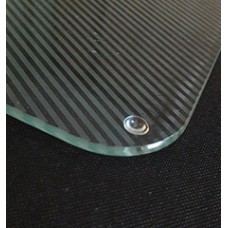 Opal Etch Party Platters - Diagonal Lines