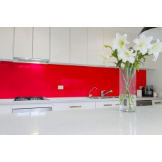 Low Iron Vermillion Colour Splashback 6mm