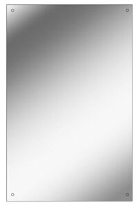 Rectangular polished edge mirror with drilled holes