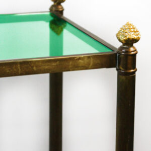 COnsole table glass top on reflection mirrors a