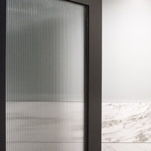 Reeded Glass Door
